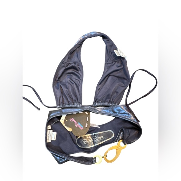 Beach Bunny 2 piece Shiny Blue “Suicide Blonde” - Picture 4 of 4